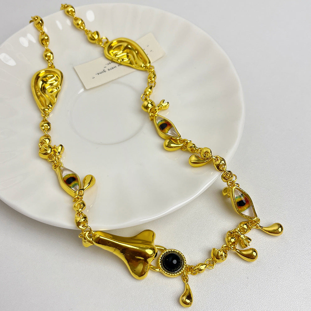 Wholesale  Personality Ears Eyes Nose Multi-element Necklace