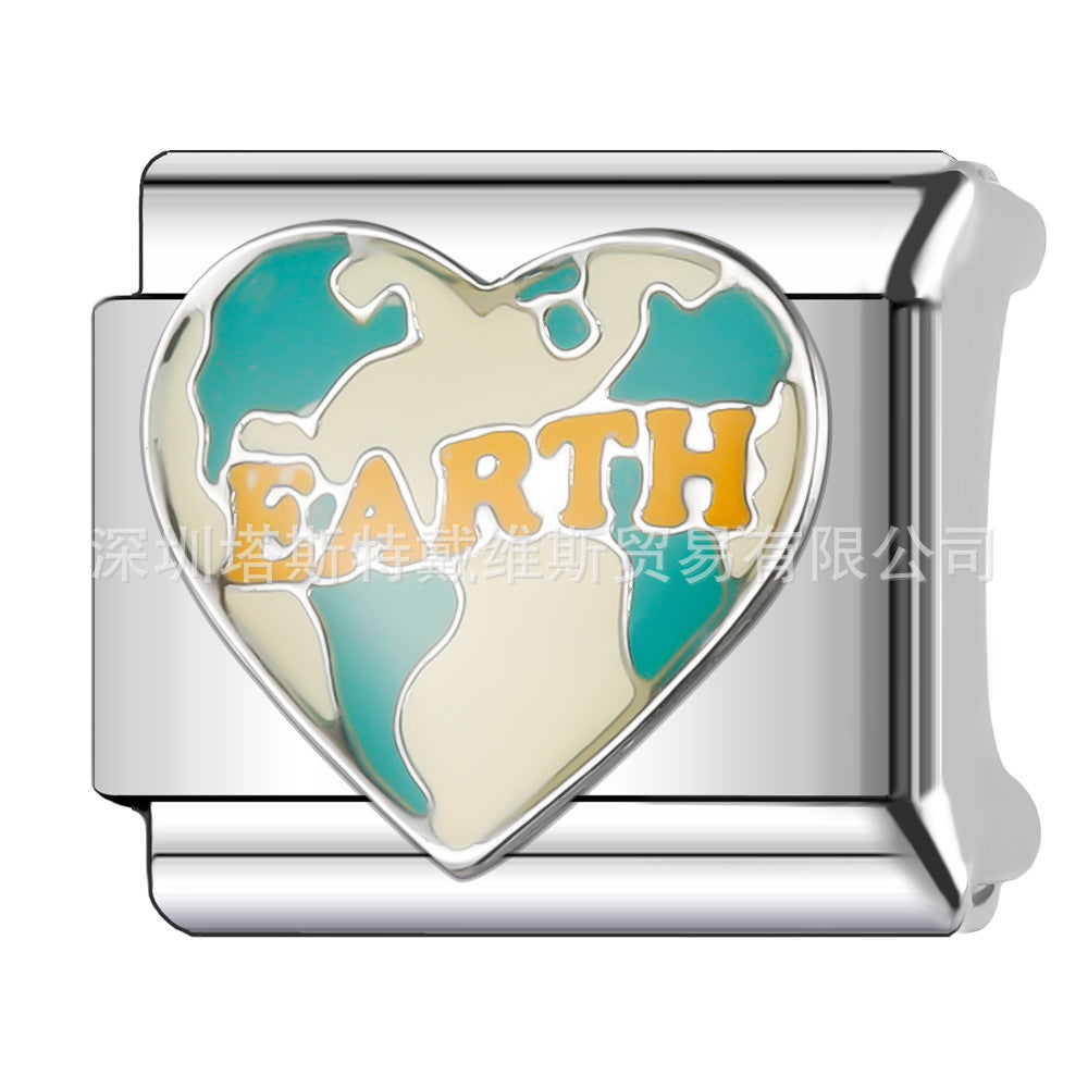 Wholesale Italian Charm Bracelet 9mm DIY Splicing Cute Creative Stainless Steel Composable Bracelet