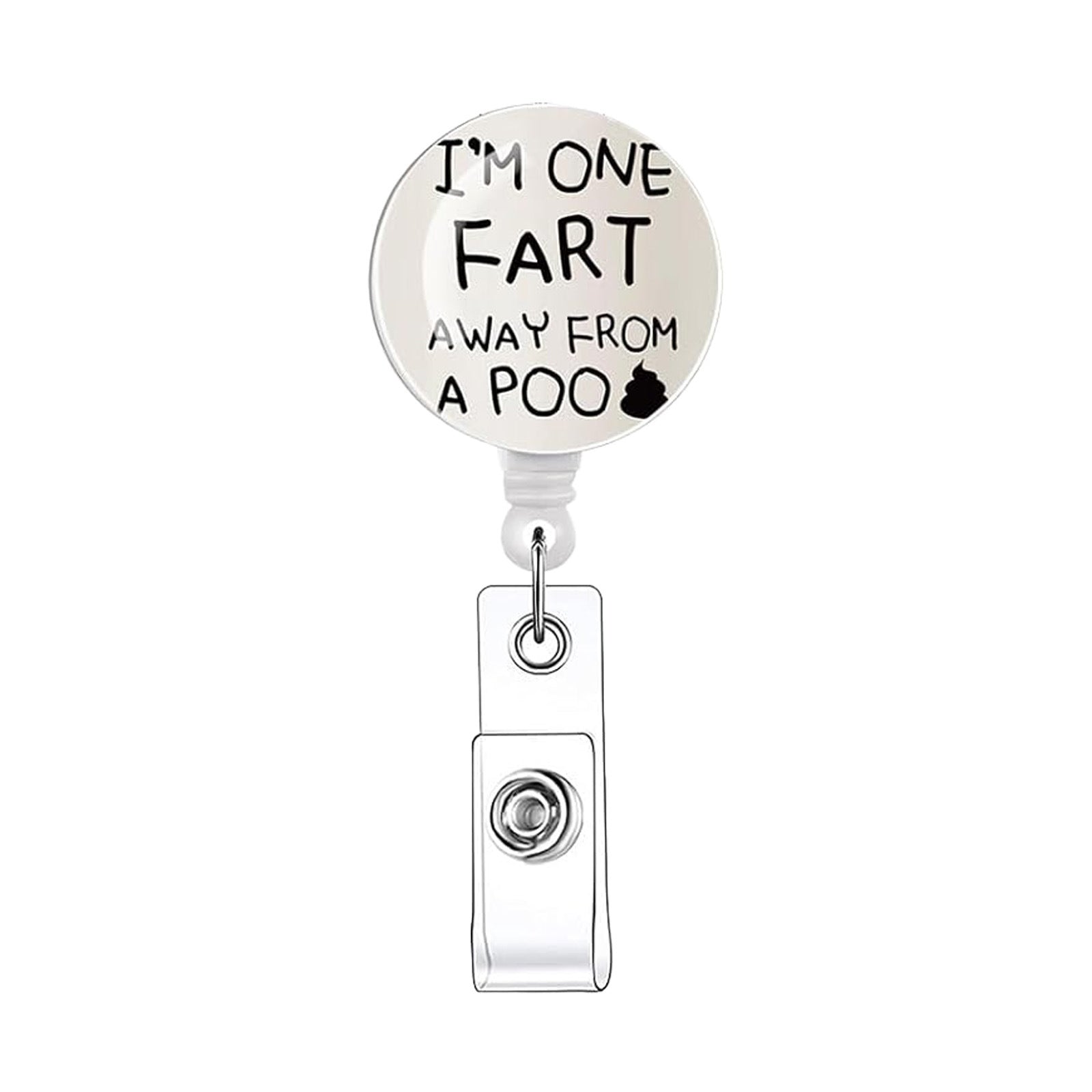 Wholesale Acrylic Retractable Badge Holder with English Quote for Everyday Office Use