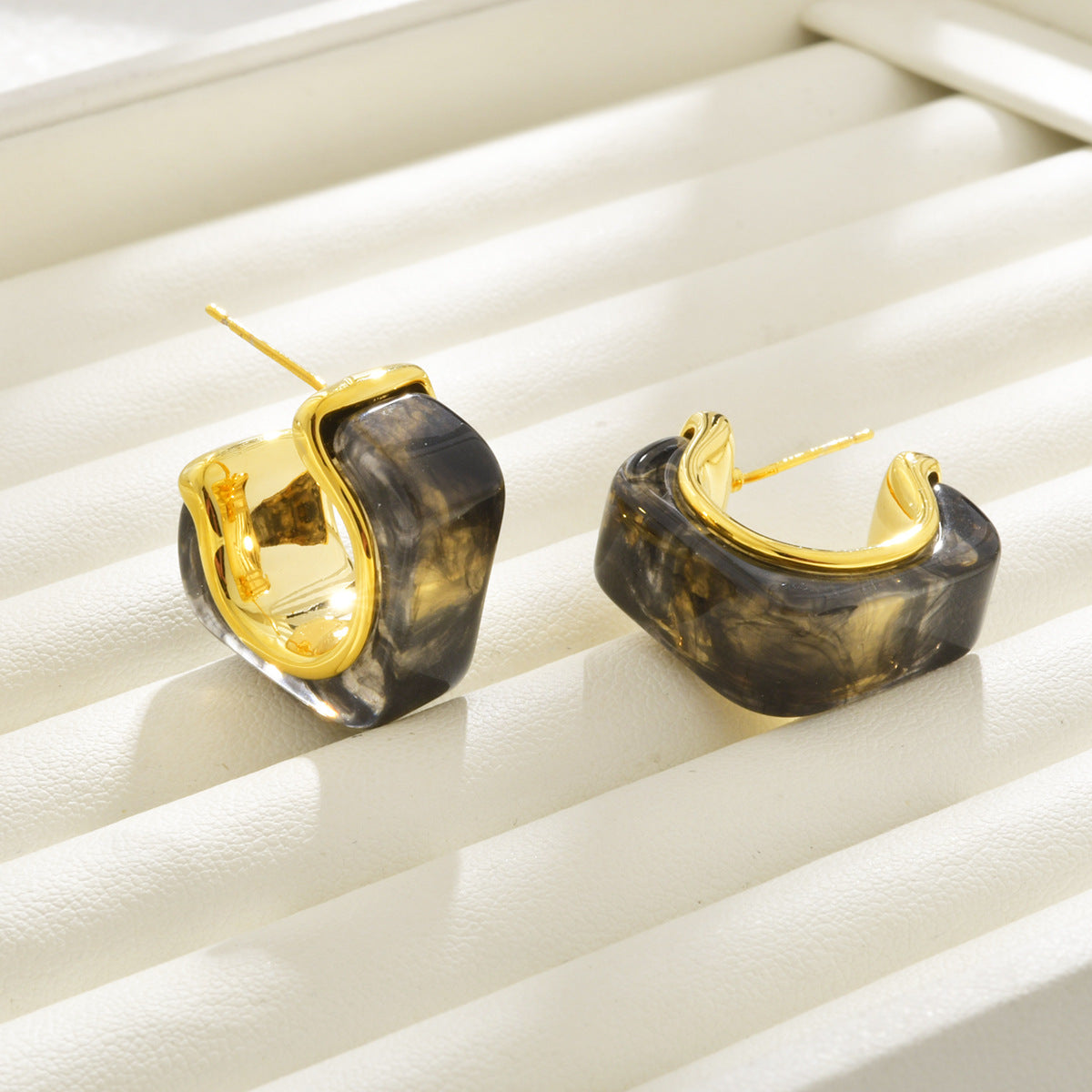 Wholesale Retro Style Maillard Brown Earrings