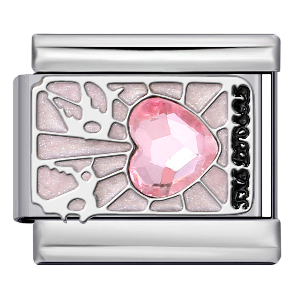 Bracciale italiano modulare all'ingrosso Nature's Secrets Treasury in acciaio al titanio