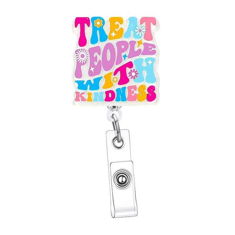 Wholesale Colorful Acrylic Printed Smiley Face Badge Scroll Keychains ACC-KC-XinDing002