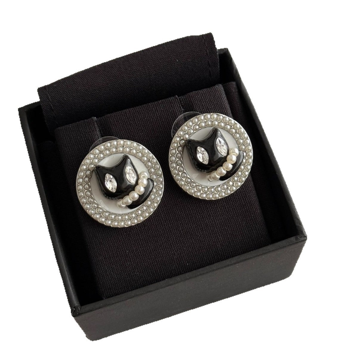 Wholesale Cat black oil drop earrings