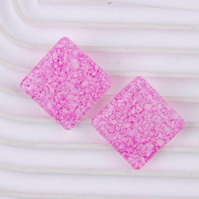 Wholesale  Bohemian love geometric diamond acrylic earrings