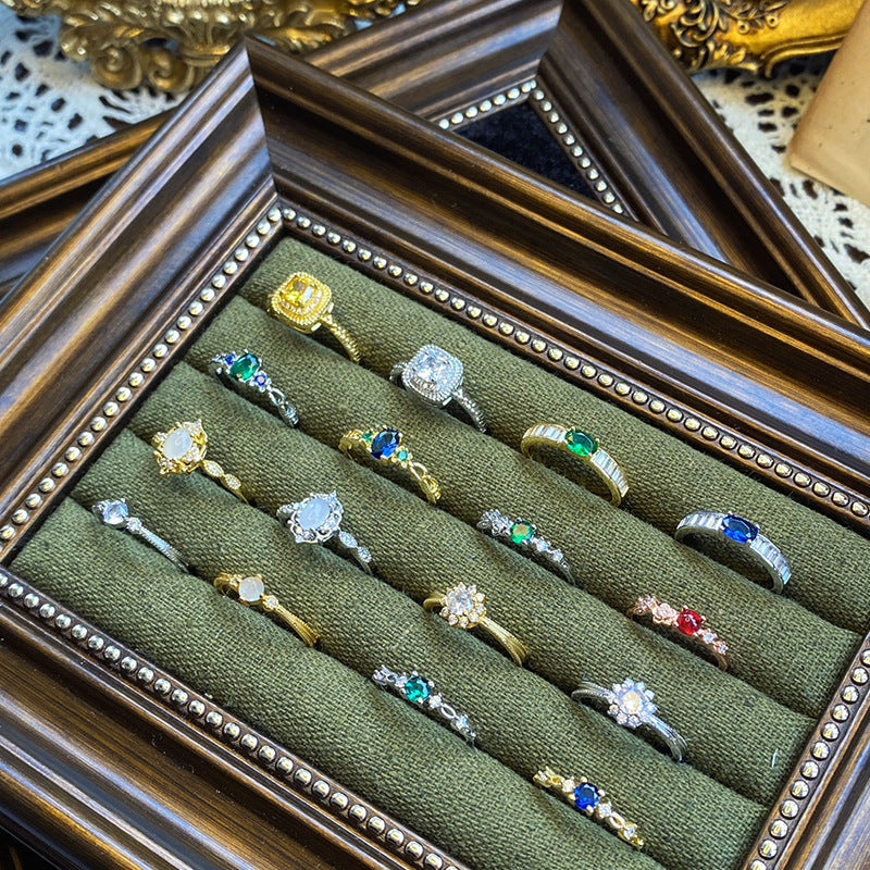 Wholesale Vintage Medieval Style Zircon Hollow Ring Adjustable Rings ACC-RS-GeLeisi002