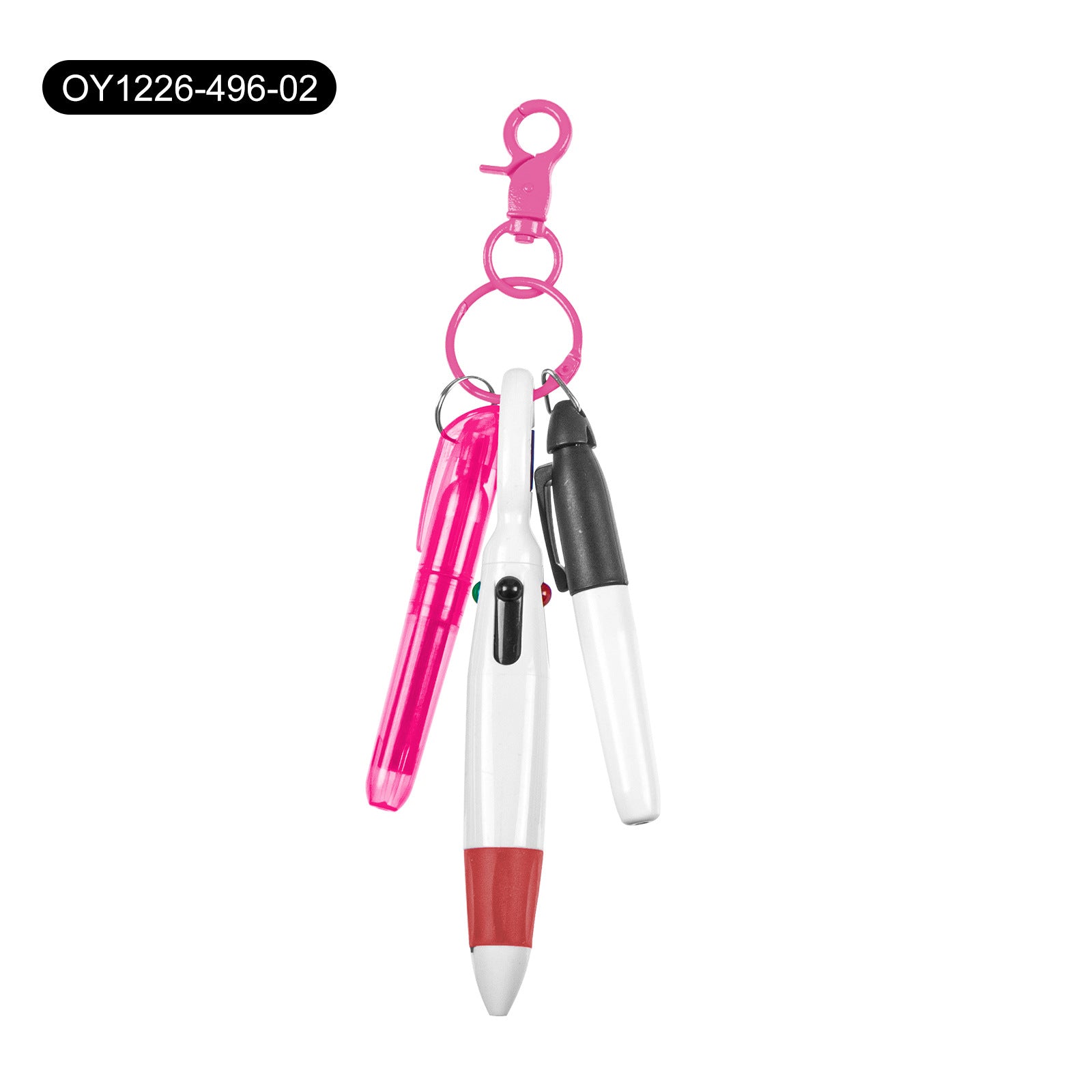 Wholesale Four Color Ballpoint Pen Mountaineering Clip Highlighter Set Keychains ACC-KC-DiGuo001