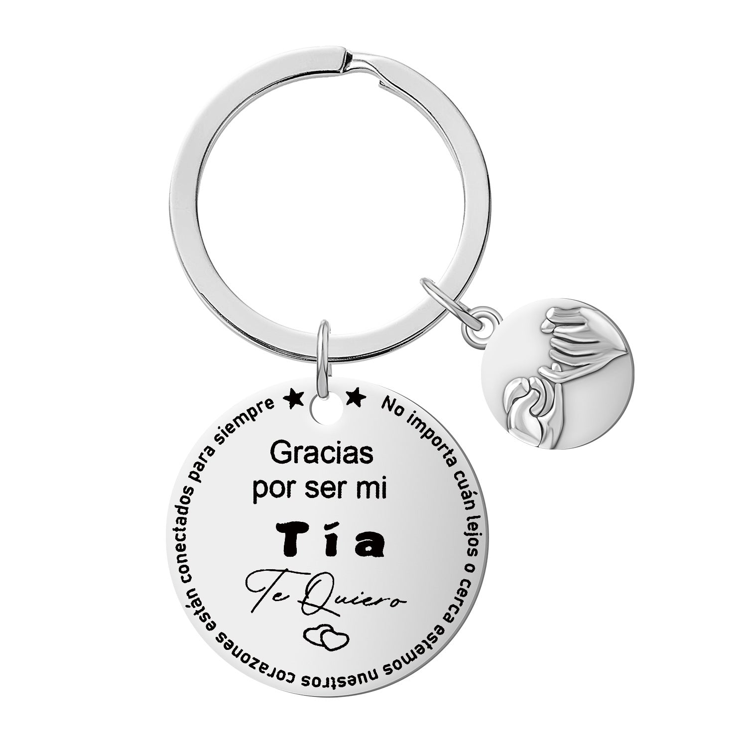 Wholesale creative engraving stainless steel keychain