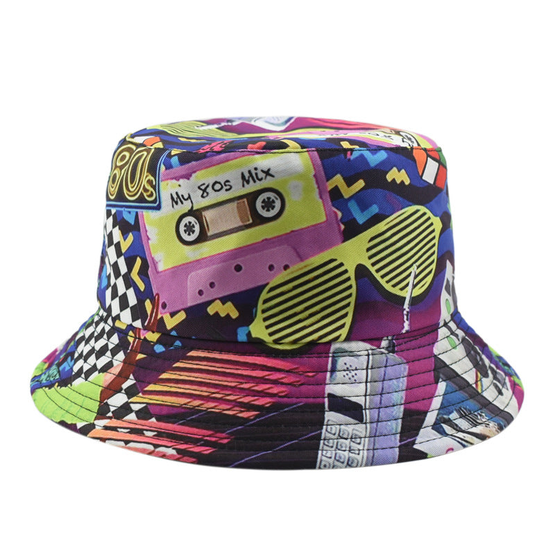 Wholesale Pattern Fisherman Hat s Double-Sided Wearable Bucket Hat