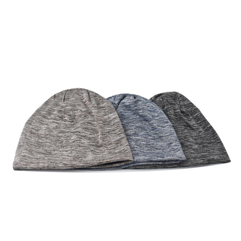 Wholesale Stylish Cotton Slouchy Beanie Hat For Women Men Outdoor Breathable Four Season Sunshade Cap Navy Blue