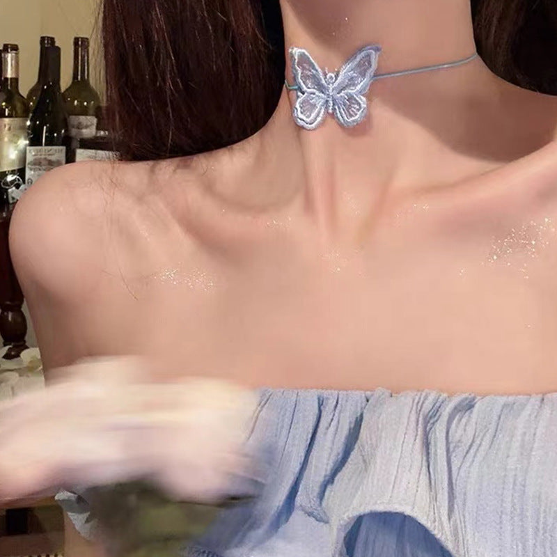 Wholesale Three-Dimensional Butterfly Necklace