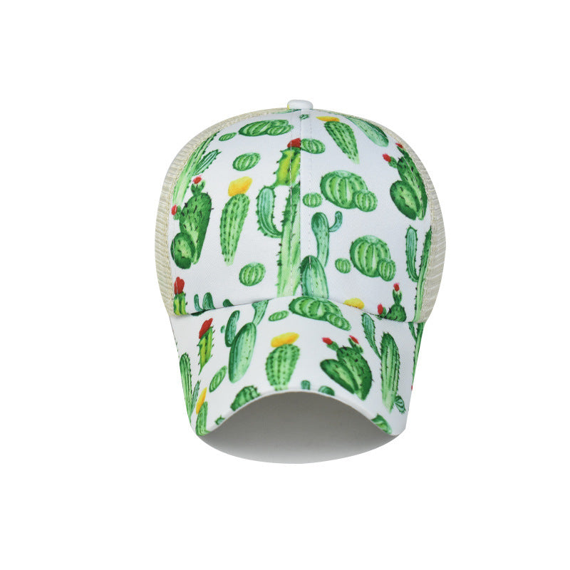 Wholesale Cactus Ponytail Baseball Cap For Women Trendy Adjustable Sun Protection Hat Summer Casual