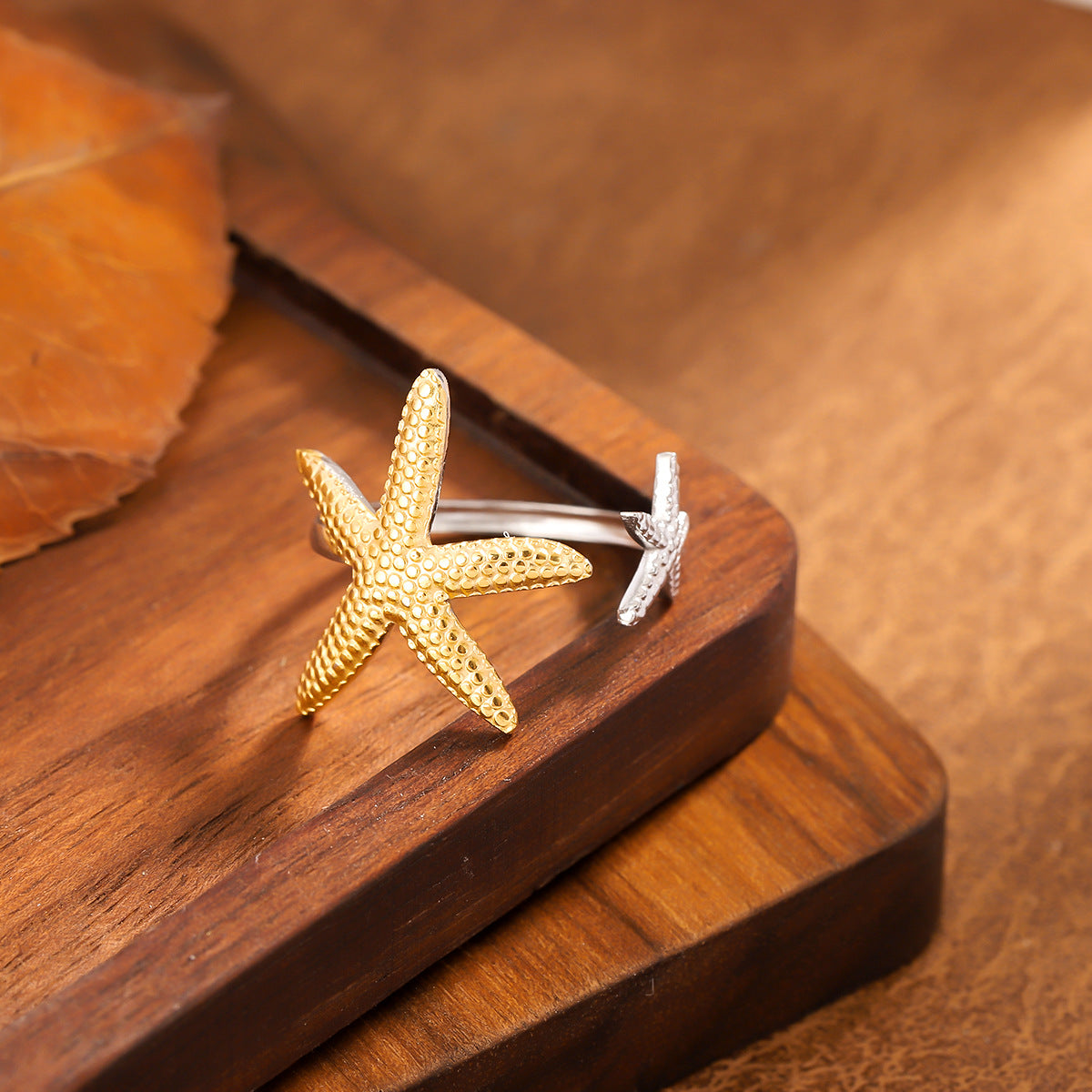 Wholesale Stainless Steel Geometric Open Wide-Band Ring