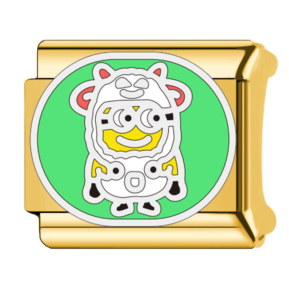 Wholesale Italian Charm Bracelet 9mm DIY  cartoon zodiac Minions elastic Creative Stainless Steel Composable Bracelet