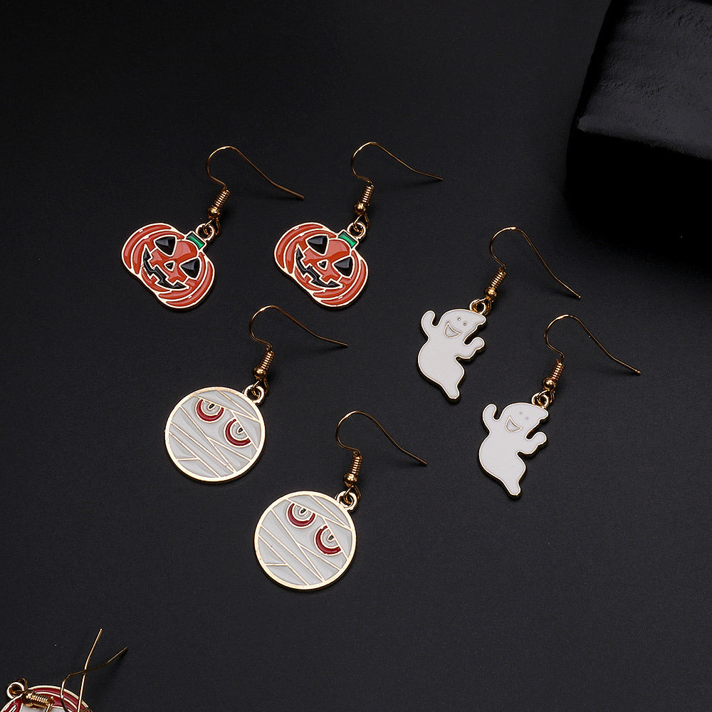 Wholesale  Pumpkin Alloy Earrings