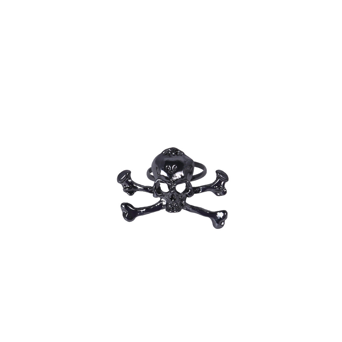 Wholesale  Creative Personality Gun Black Skull Ring