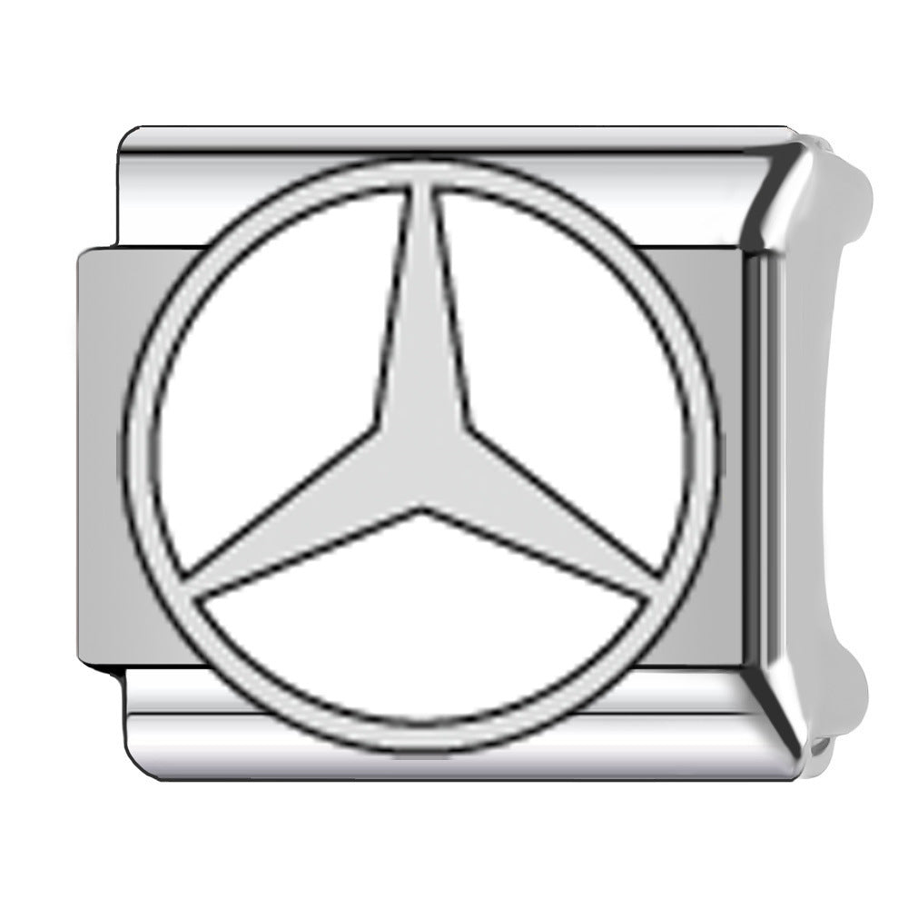 Wholesale Car Logo Stainless Steel DIY Beaded Bracelet,  Unisex Fashion Accessory for Travel Gifts