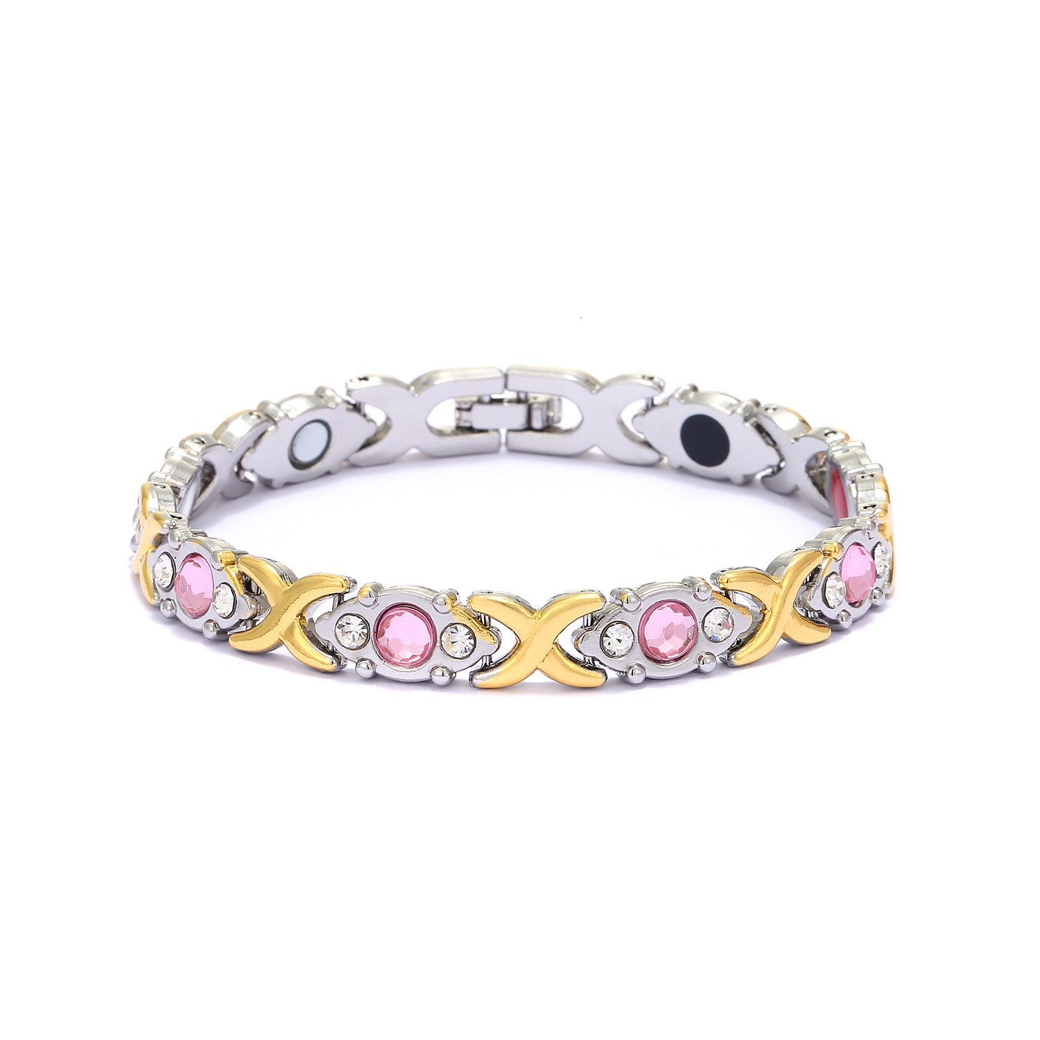 Wholesale detachable energy magnet bracelet alloy diamond adjustable bracelet