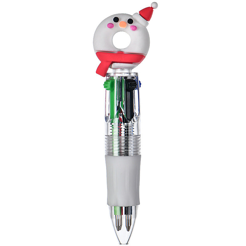 Wholesale Cute cartoon Christmas four-color ballpoint pen
