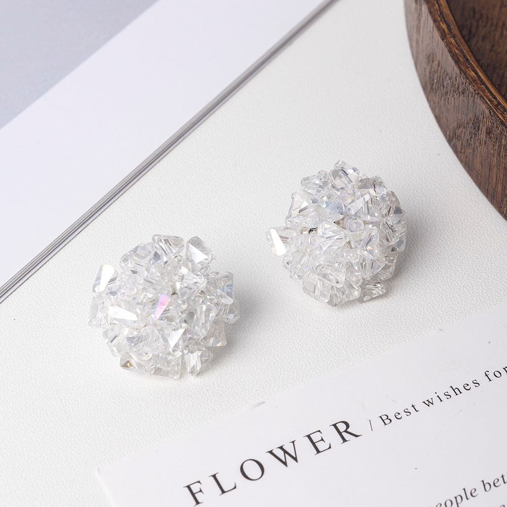 Wholesale  crystal gravel earrings  multi-color optional  earrings