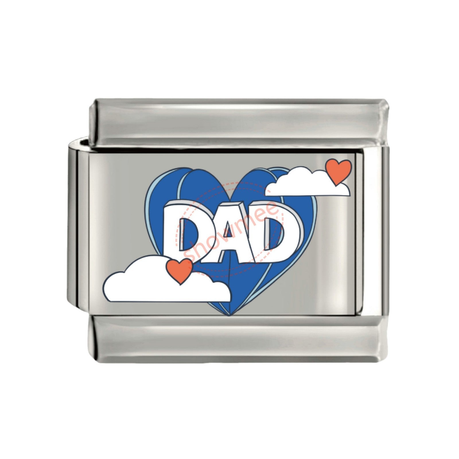 Wholesale 10pcs Italian Charm Bracelet 9mm DIY Splicing Father's Day Elements Titanium Steel Composable Bracelet