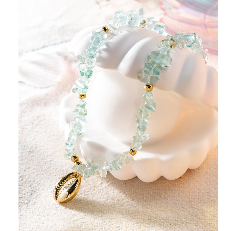 Wholesale Starfish Shell Necklace Adjustable Braided Bracelet Necklace Set ACC-NE-XLH003