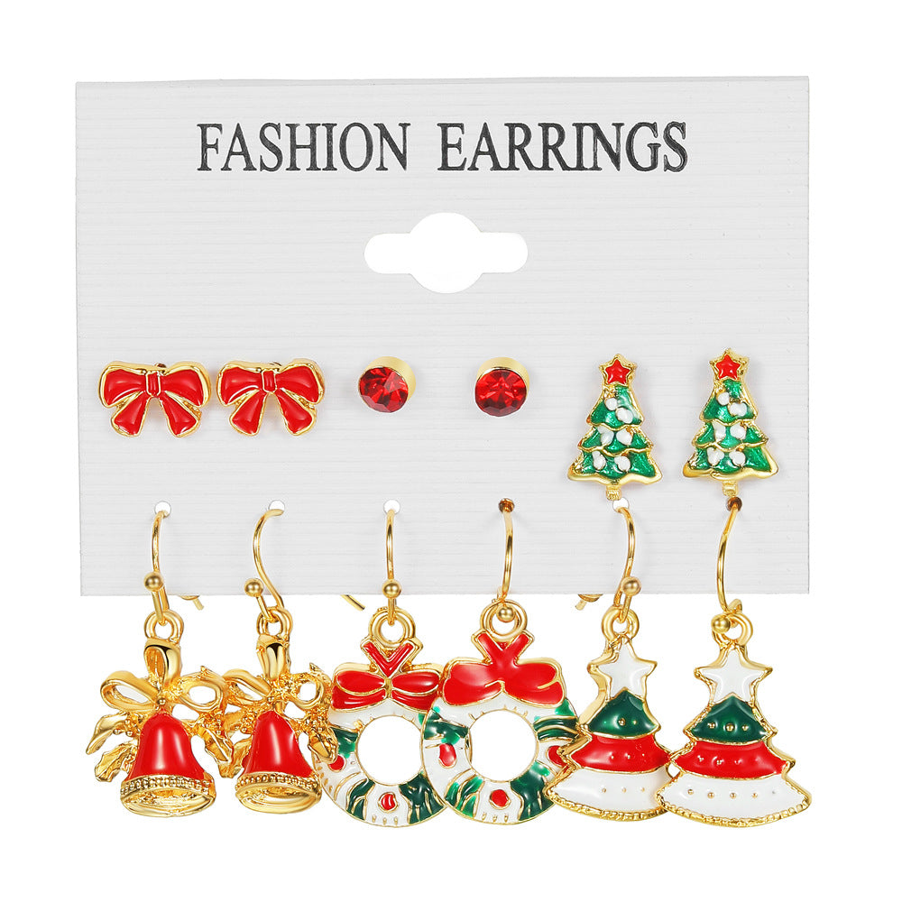 Wholesale Christmas Elk Earrings Set ACC-ES-Anduo001