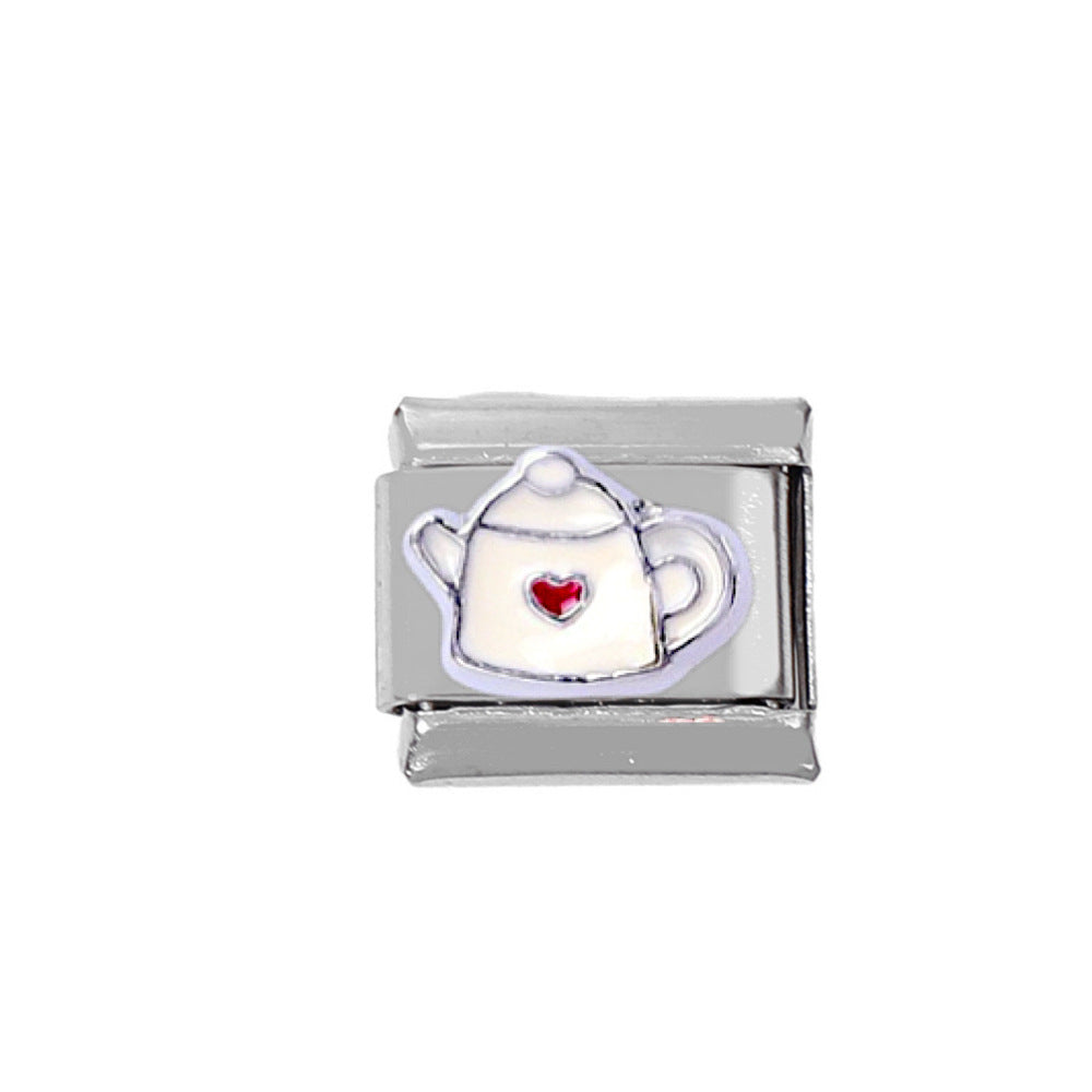 Wholesale Hamburger Coffee Stainless Steel DIY Charm Module For Bracelet Necklace Making Craft Supply