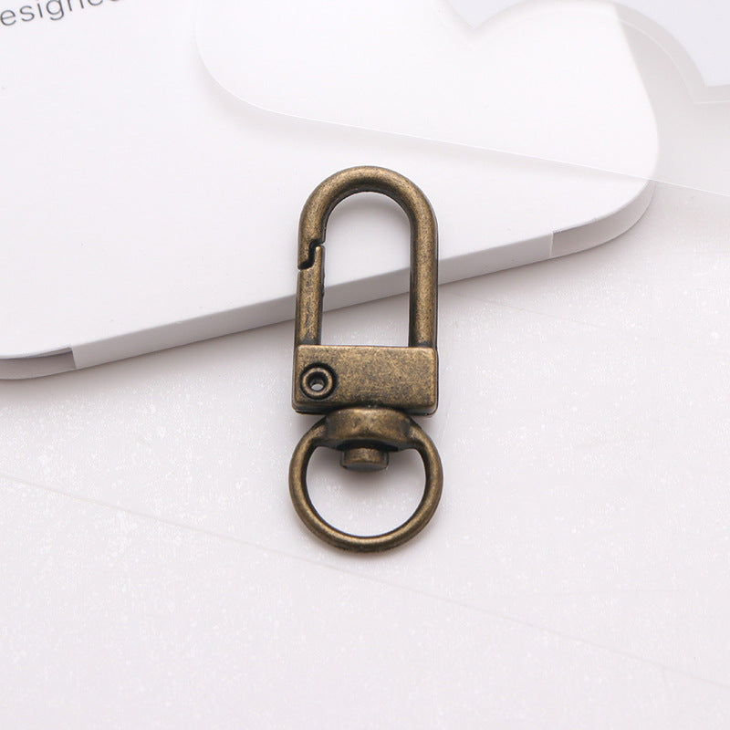 Wholesale hardware accessories rotating dog buckle keychain