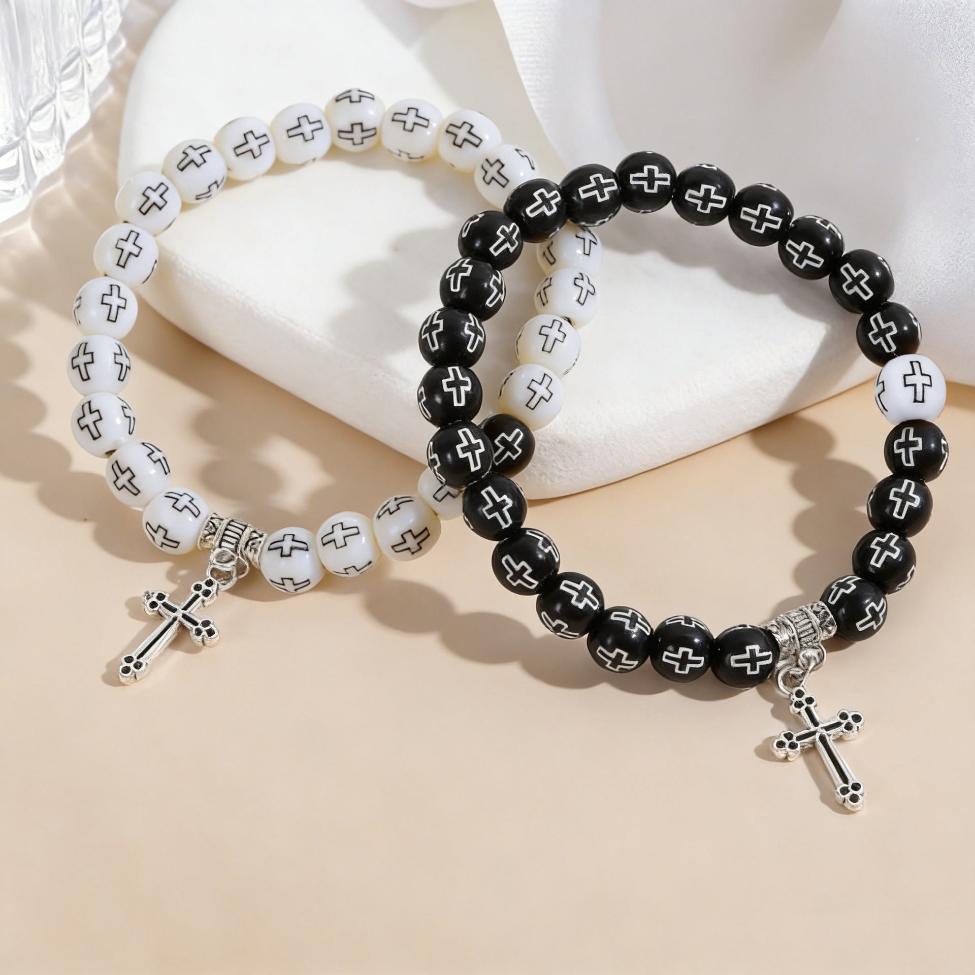 Wholesale Plastic Resin Cross Bead Bracelet,  Fashion Accessory for Couples,  Gift