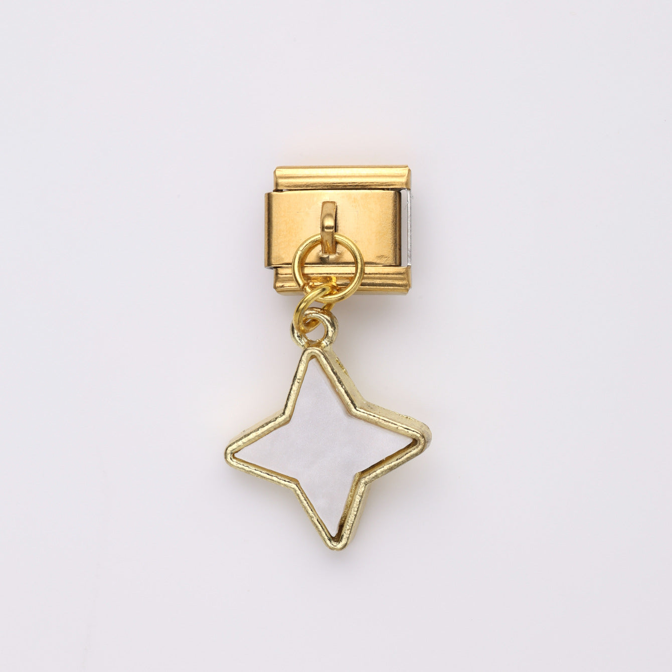 Wholesale 10pcs Italian Charm Bracelet 9mm DIY Splicing Star Moon Four Leaf Clover Stainless Steel Composable Bracelet