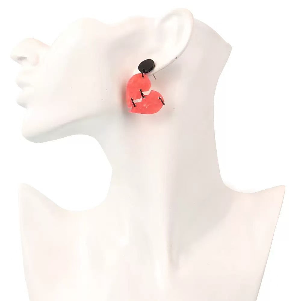 Wholesale love creative niche acrylic simple earrings