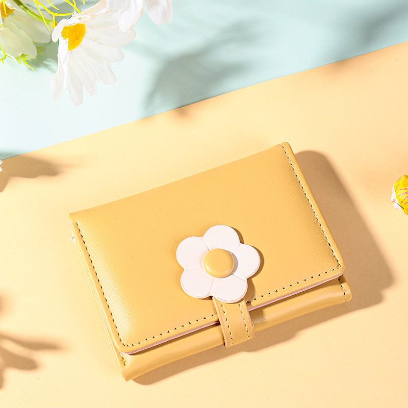 Wholesale short cute small flower wallet