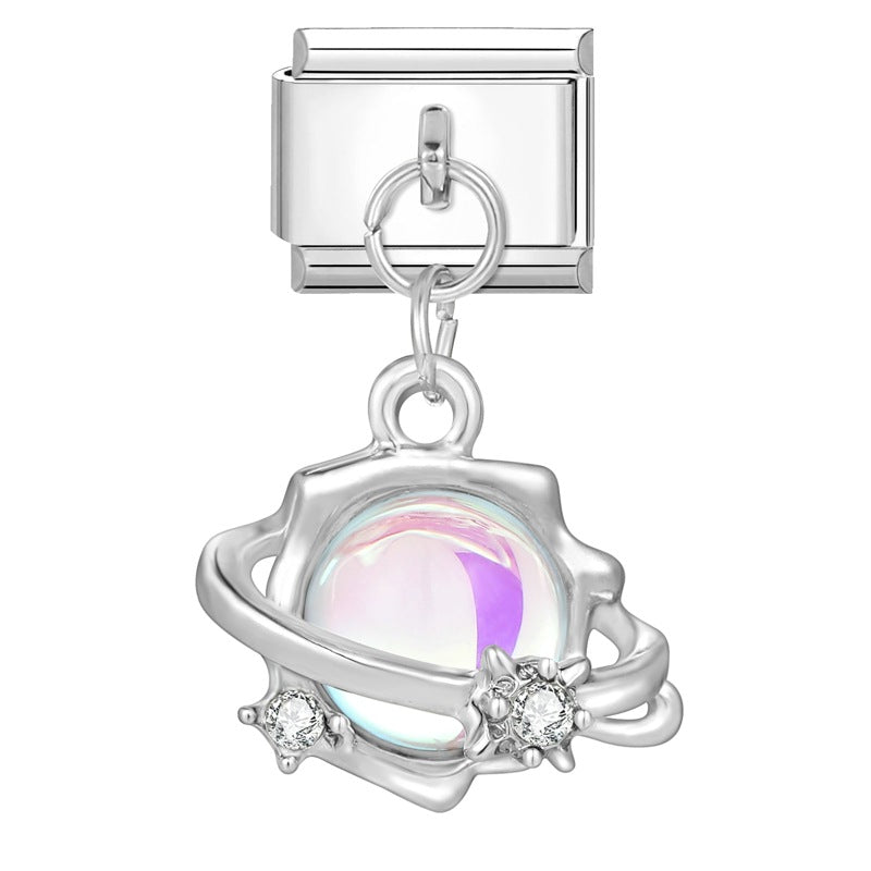 Wholesale Italian Charm Bracelet 9mm DIY Splicing Cute Pendant Stainless Steel Composable Bracelet