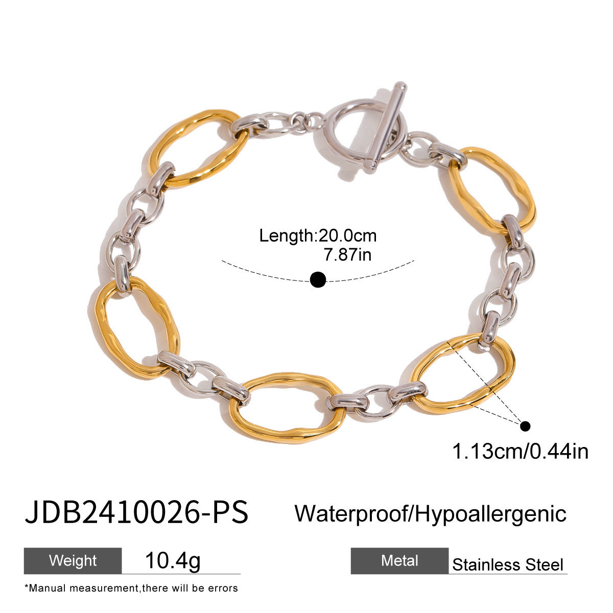 Wholesale stainless steel color matching bracelet
