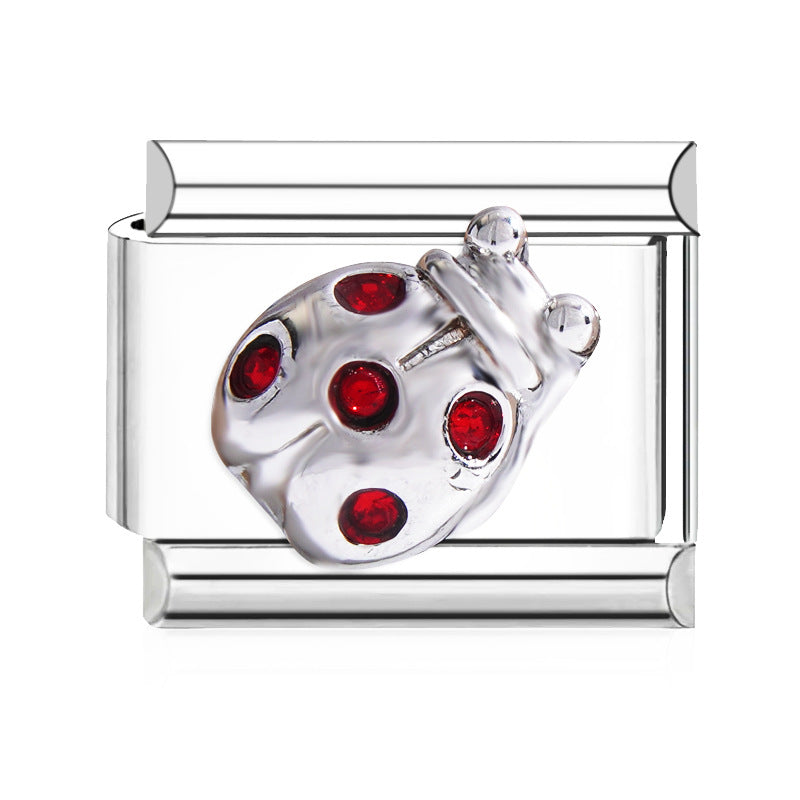 Wholesale 9mm Italian Charm Starter Bracelets DIY square Single Section Creative Stainless Steel Composable Bracelet