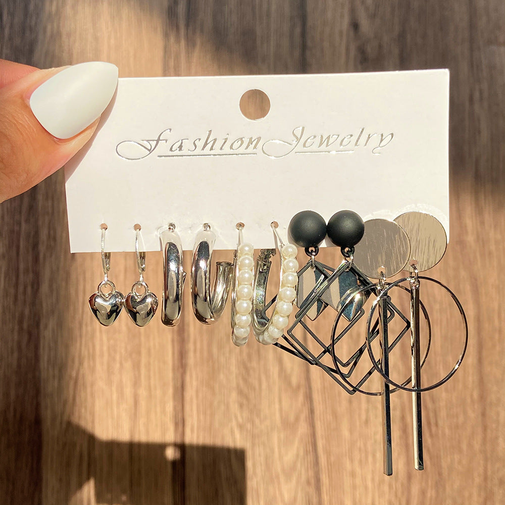 Wholesale Bow Diamond Geometric Earrings Set ACC-ES-MY032