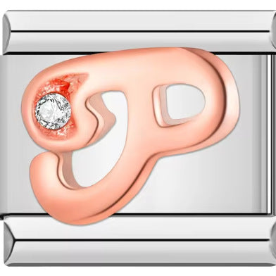 Wholesale Italian Charm Bracelet 9mm DIY 26 Artistic Letters   Creative Stainless Steel Composable Bracelet