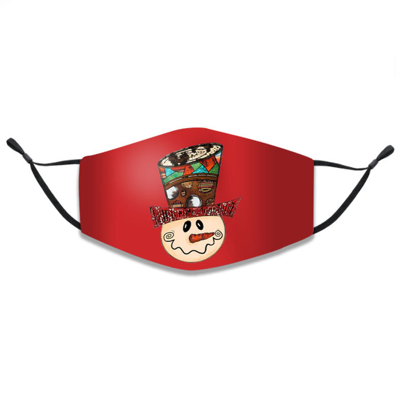 Wholesale Christmas Three-layer Cotton Mask Western Style Christmas Adult Dustproof Warm Breathable Mask ACC-MK-HY001