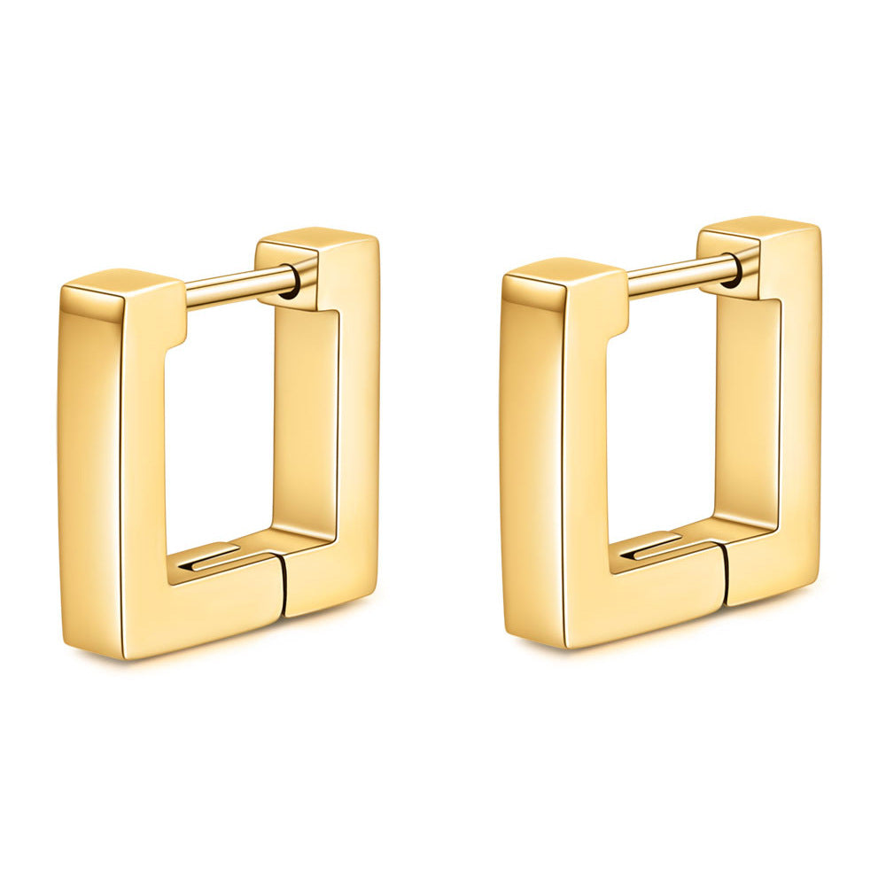 Wholesale 18K Golden U-shaped Earrings Geometric Stainless Steel Fashion Earrings