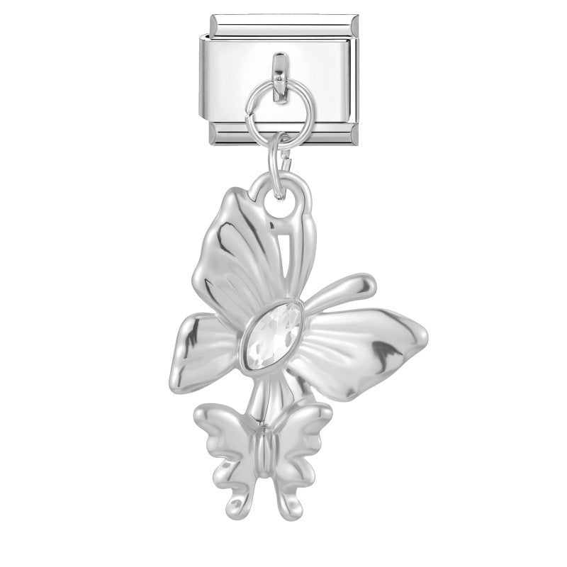 Wholesale Stainless Steel DIY Pendant Butterfly Moon Star Trendy Fashion Accessory for Boutique Resale
