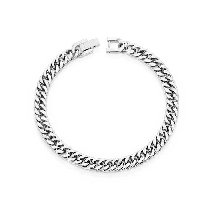 Wholesale Stainless Steel Cuban Bracelet 18K Gold Bracelets ACC-BT-MuShan001