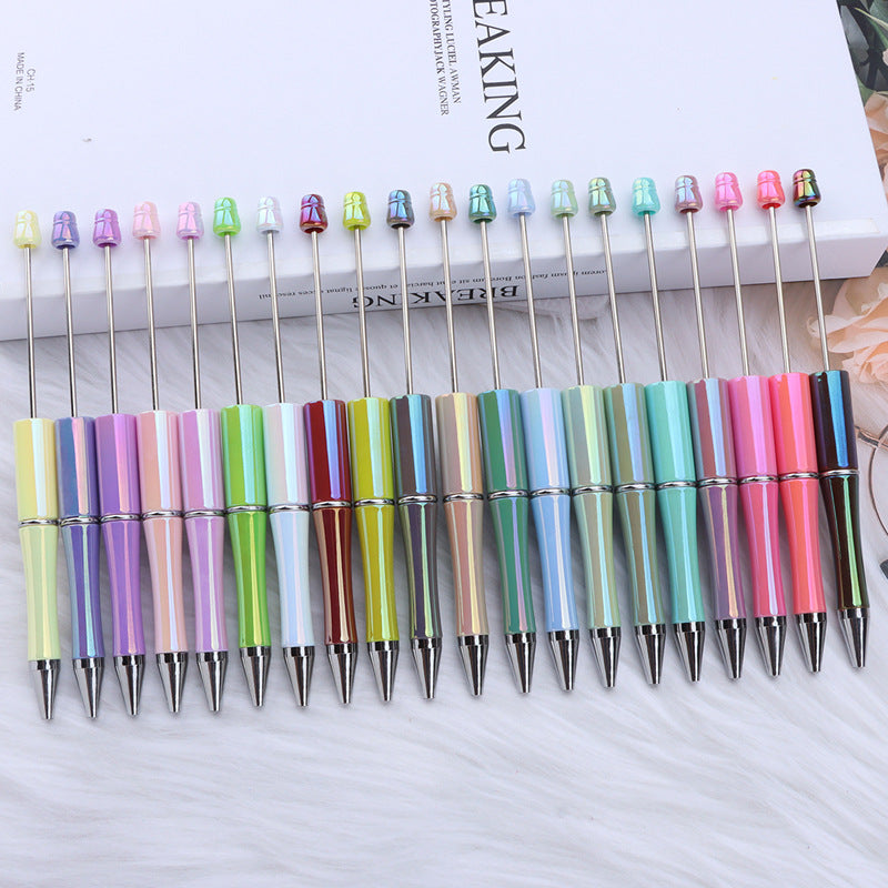 Wholesale 10pcs Beadable Pens Colorful UV Electroplating Colorful DIY Bead Pens ACC-PN-JinBN020