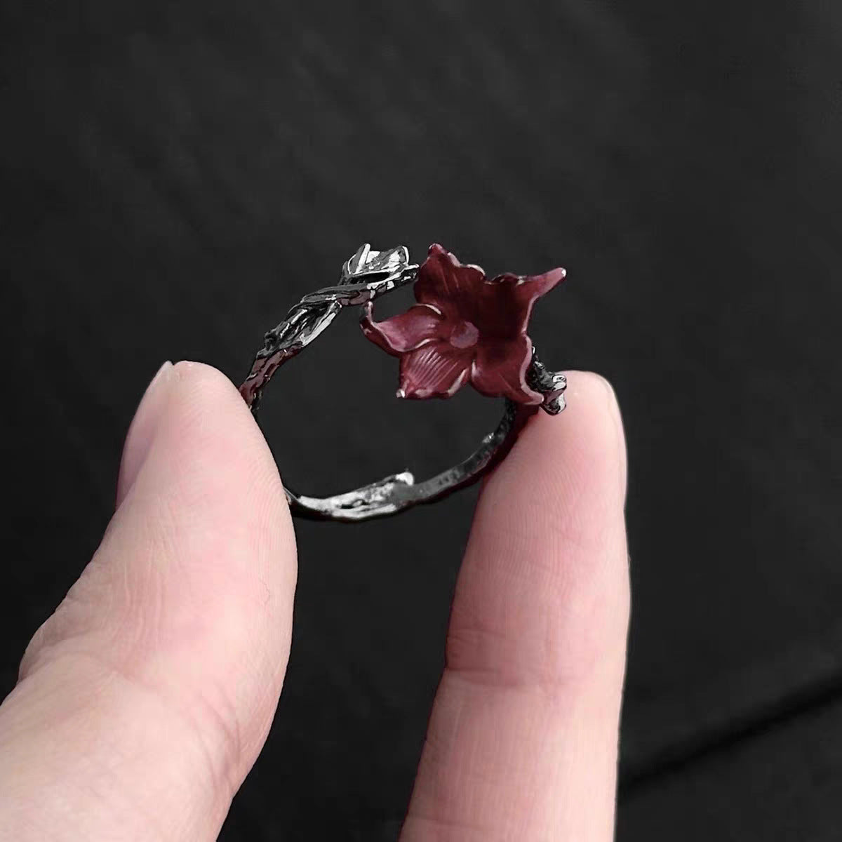 Wholesale Dark Gothic Mandala Adjustable Ring Alloy Electroplated Jewelry Accessory