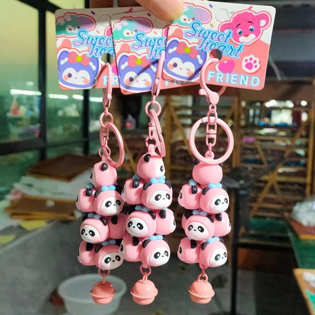 Wholesale Cartoon Pig Tower Cute Pet Monster Stacking Fun Keychain