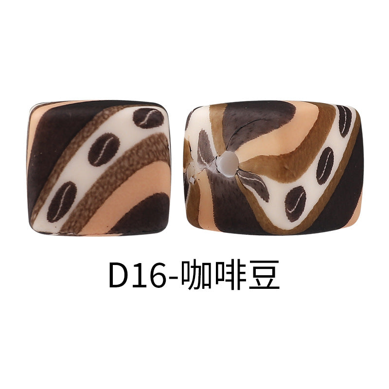 Wholesale Random 100pcs Cube Focal Beads DIY Bead Accessories