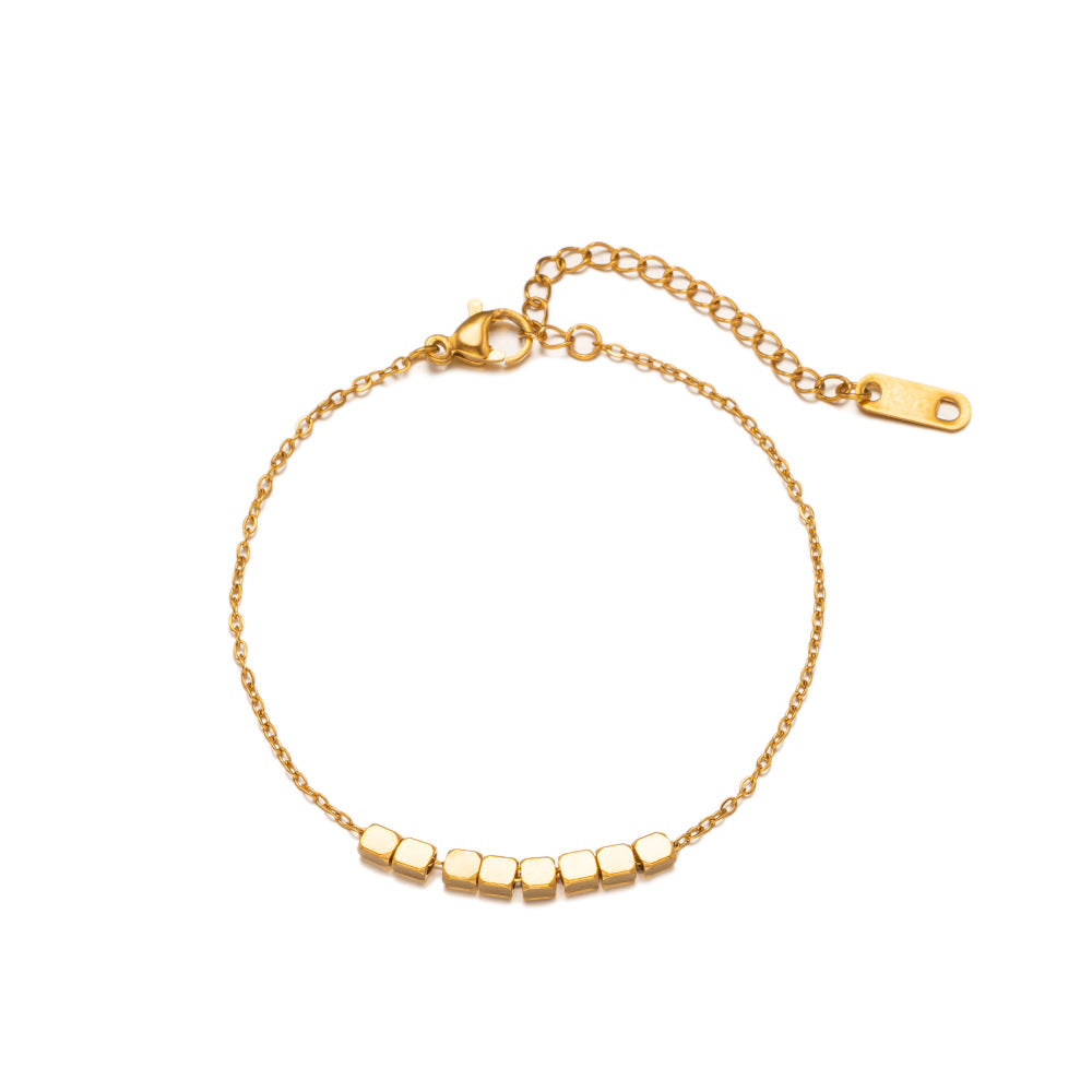 Wholesale Titanium Steel Necklace Light Luxury Necklaces Bracelet Set ACC-NE-Tais003