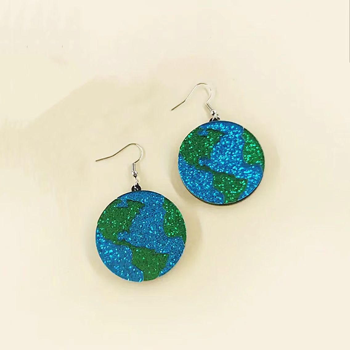 Wholesale Earth Eco-Friendly Glitter Acrylic Earrings ACC-ES-AnDao011