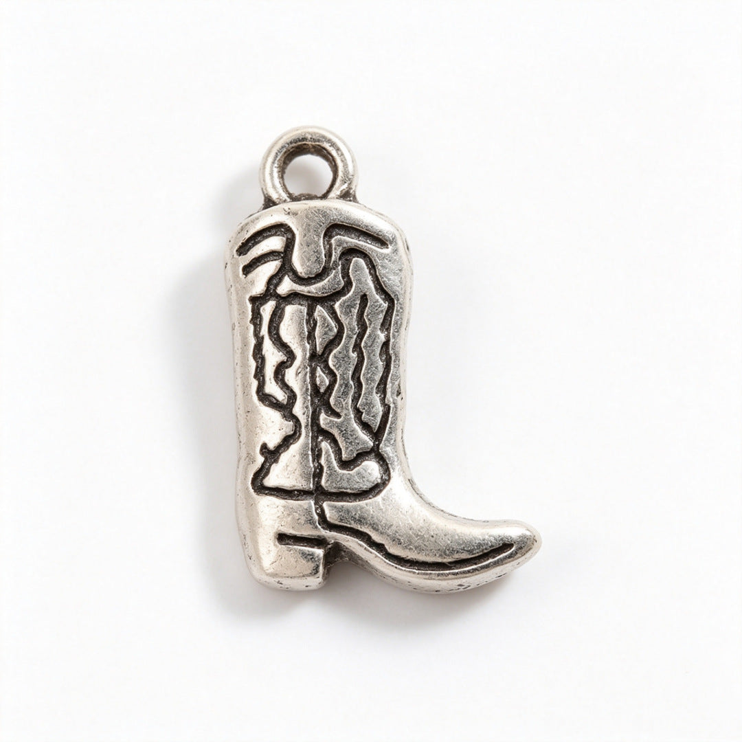 Wholesale Bohemian Retro Cowboy Boot Pendant Zinc Alloy Cow Skull Cactus Charm For DIY Jewelry Making