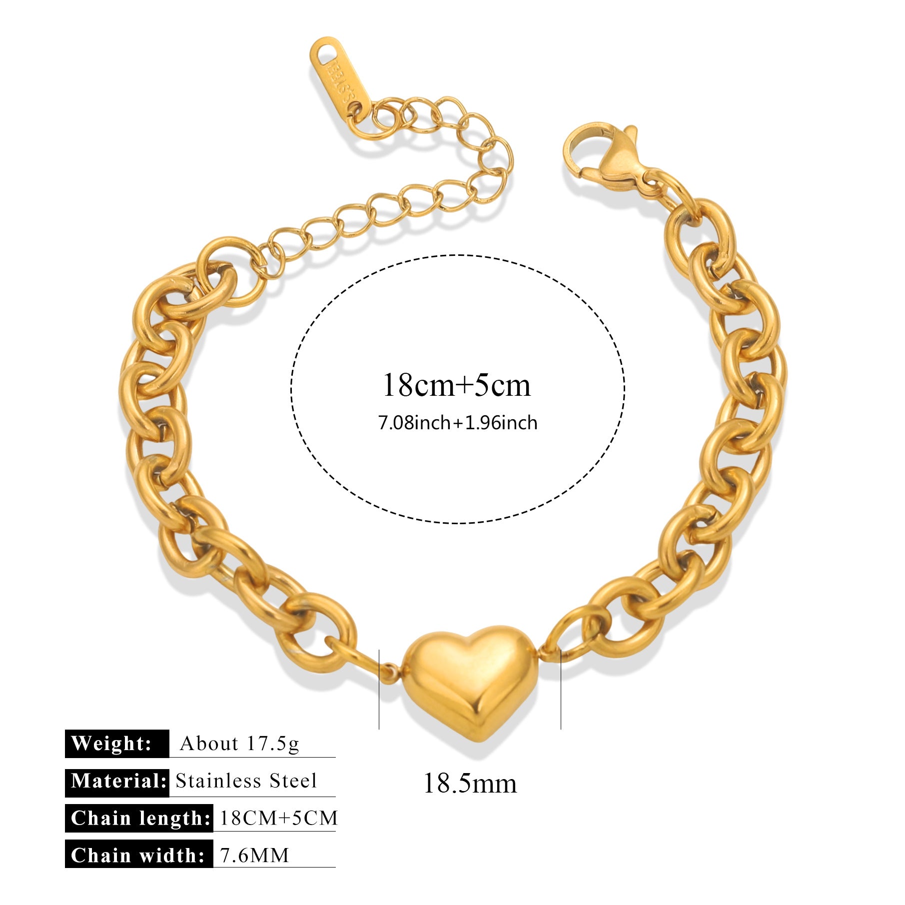 Wholesale Stainless Steel Vintage Ocean Themed Charm Bracelet with Starfish and Pearl - Fashion Accessory