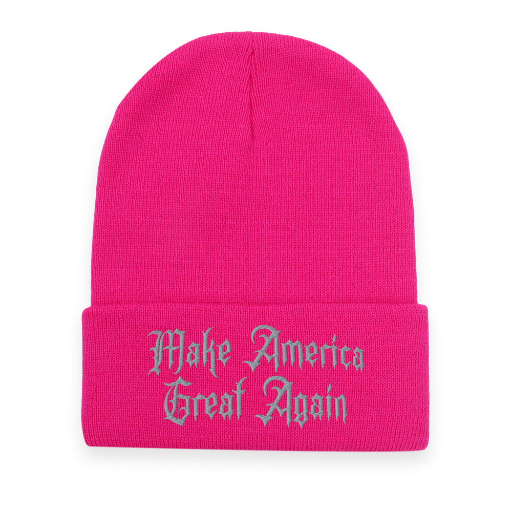 Wholesale Embroidered Gothic Dark Knitted Beanie
